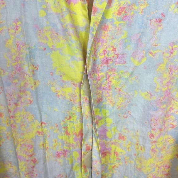 Mango Committed Collection Organic Cotton Printed Belted Jumpsuit Size 8 - Picture 6 of 11